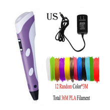 Load image into Gallery viewer, Dikale 3D Printing Pen DIY 3D Pen Pencil 3D Drawing Pen Stift PLA Filament For Kid Child Education Creative Toys Birthday Gifts