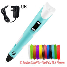 Load image into Gallery viewer, Dikale 3D Printing Pen DIY 3D Pen Pencil 3D Drawing Pen Stift PLA Filament For Kid Child Education Creative Toys Birthday Gifts